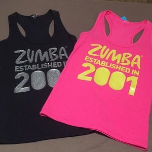 2 Zumba tanks tags out size small